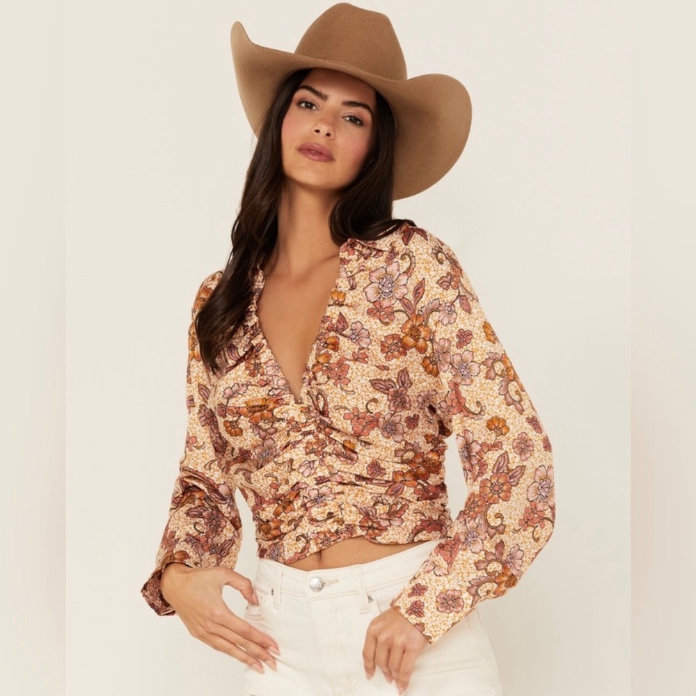Free People L/S Crop Top